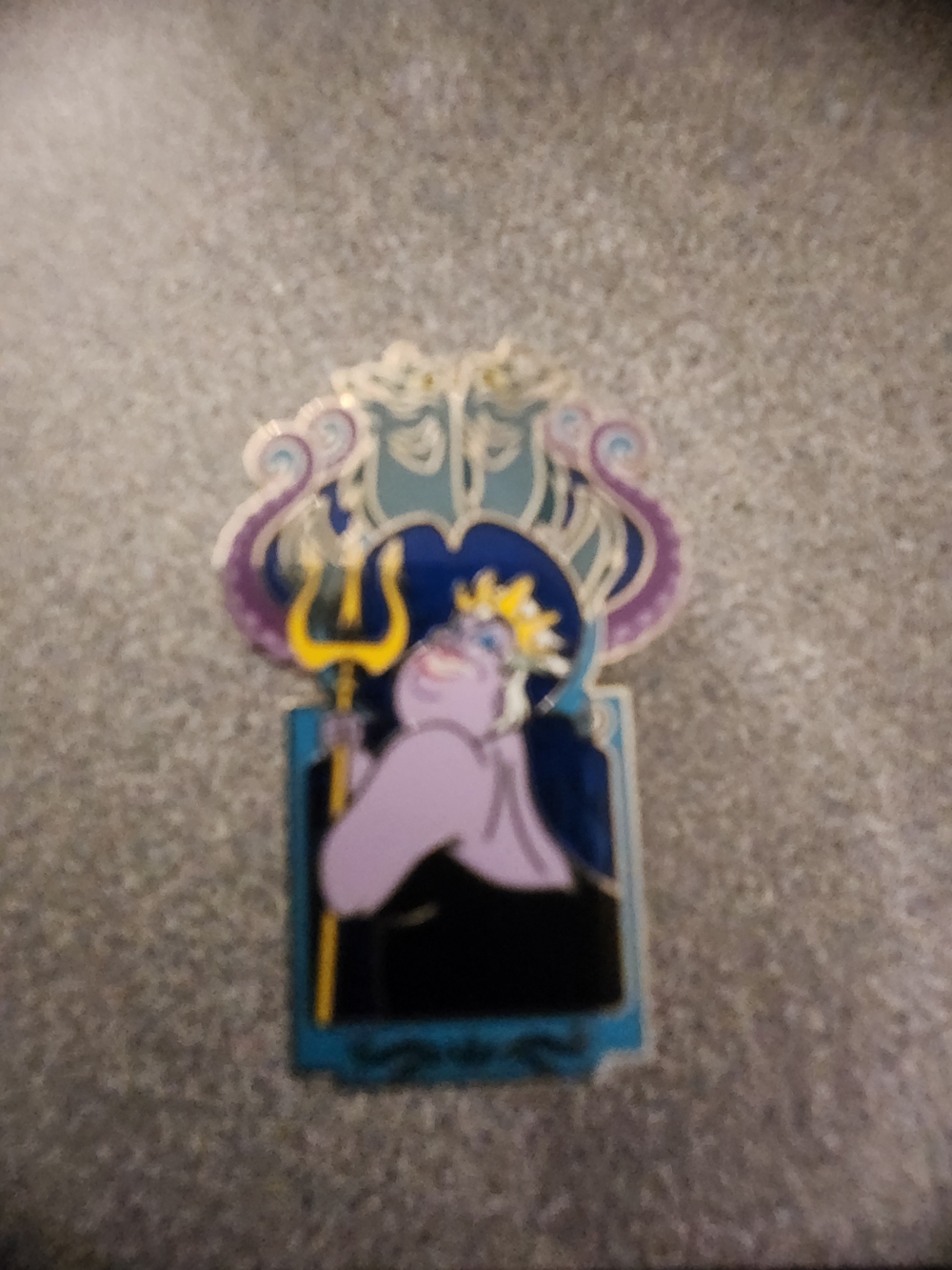 Disney Ursula Enamel Pin in Purple, Black, Teal & Yellow - Picture 2 of 3